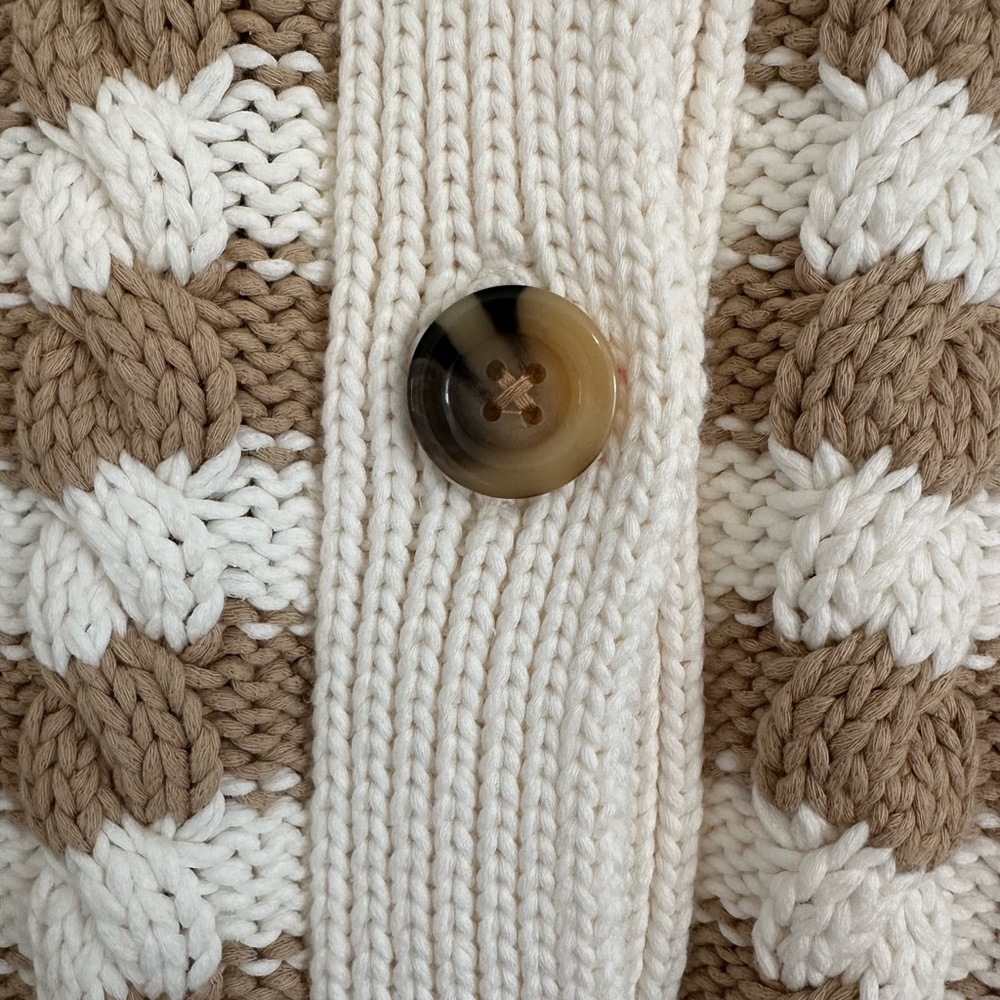 Ann Taylor Striped Cable Sweater - size L & NWT - Picture 7 of 9